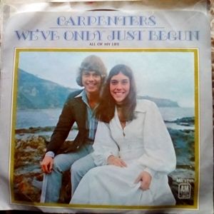 Vintage The Carpenters small Vinyl record "We've only Just Begun "